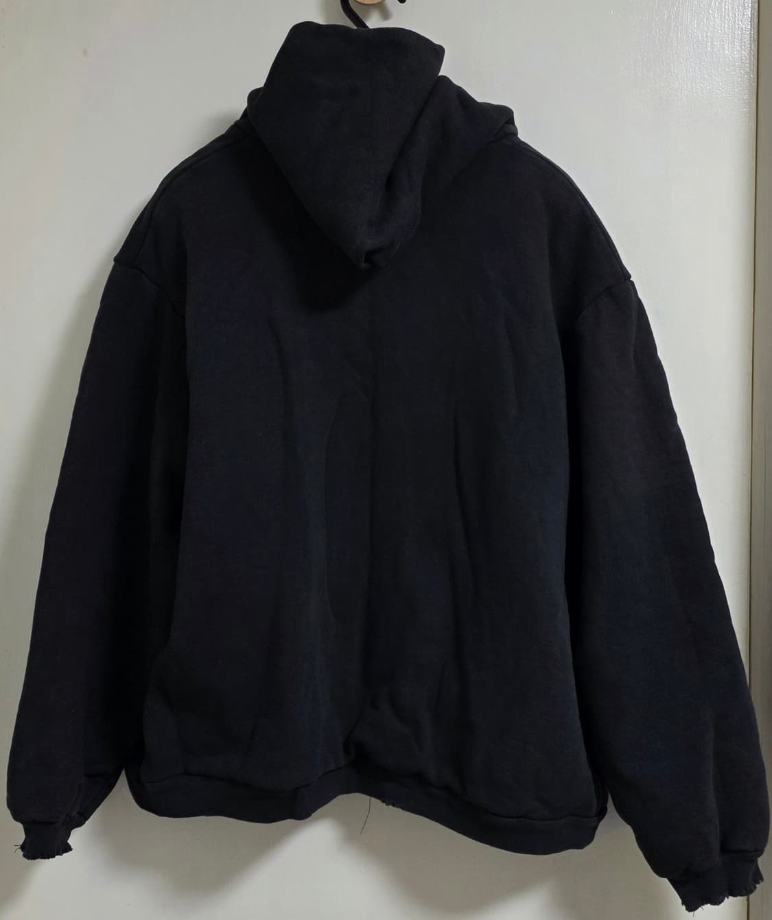 A.PRESSE 25AW 블랙 데미지 후드집업 5size 상품이미지4