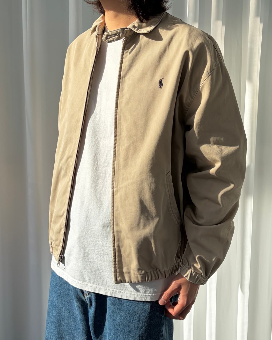 [L]폴로 랄프로렌 베이지 블루종 스윙톱 자켓 상품이미지1