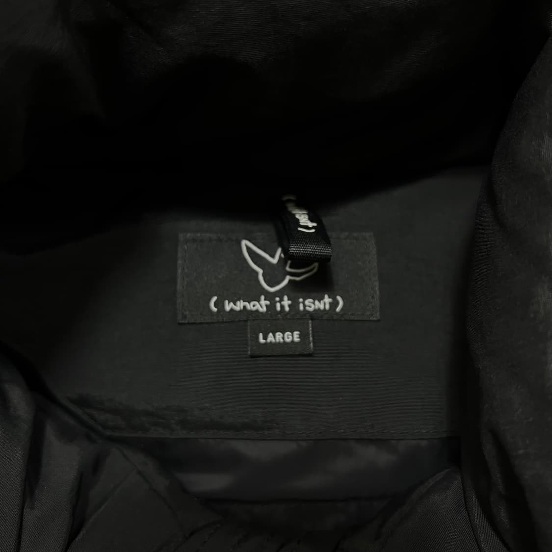 와릿이즌 자수 로고 후드 롱패딩 점퍼 [블랙] L/100 상품이미지5