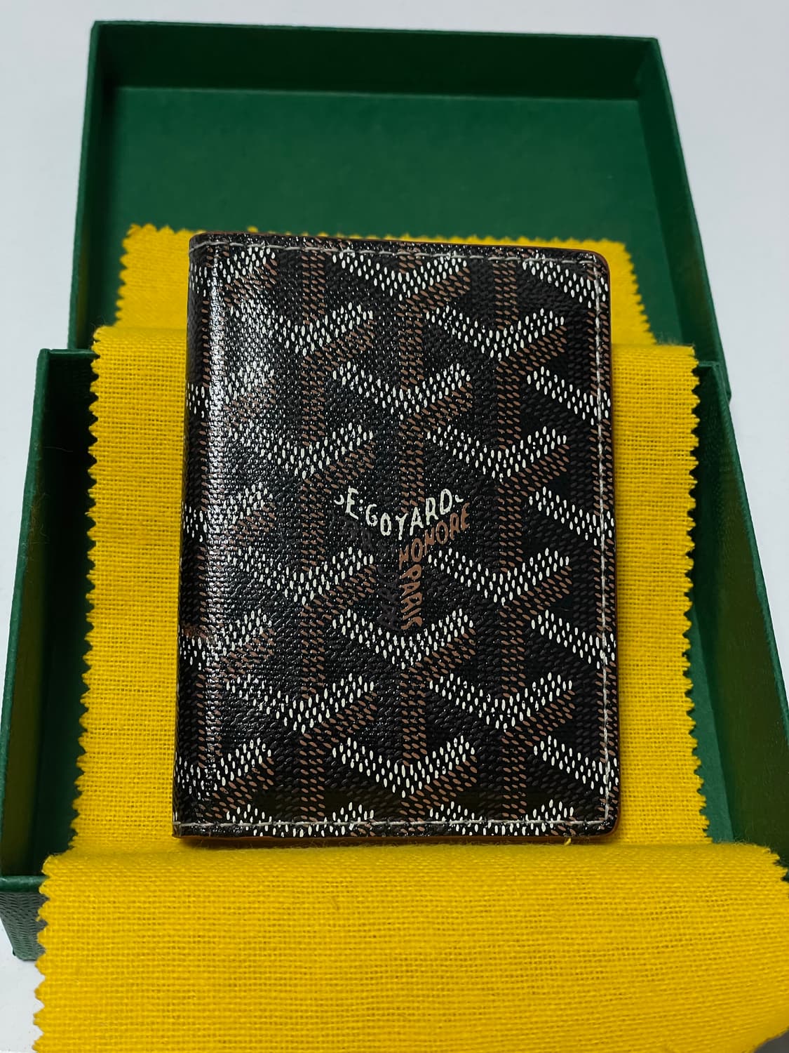 (정품) 고야드 생마르크 카드 홀더 블랙 탄 상품이미지1