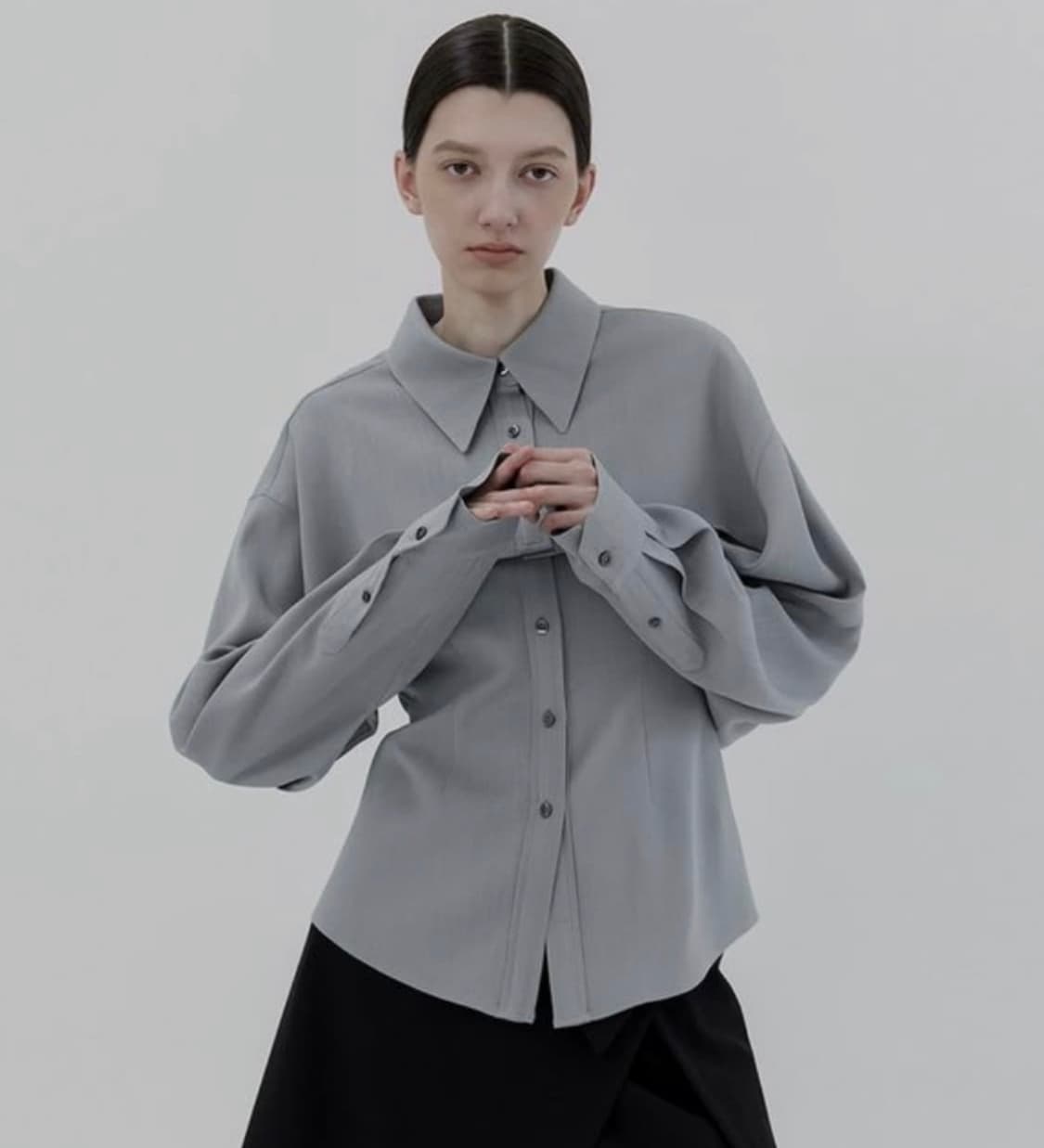 트리밍버드 볼레로 셔츠 스카이 블루 상품이미지2