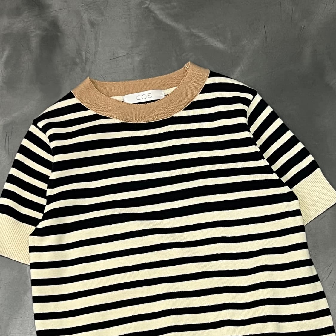  코스 스트라이프 하프 니트 y15829 상품이미지3