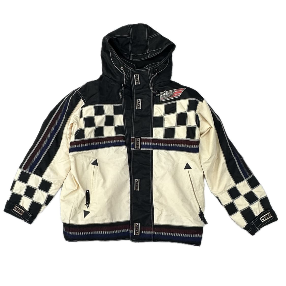 NICOLE SKITEAM 올드스쿨 체커보드 고프코어 오버핏 점퍼 봄버 상품이미지2