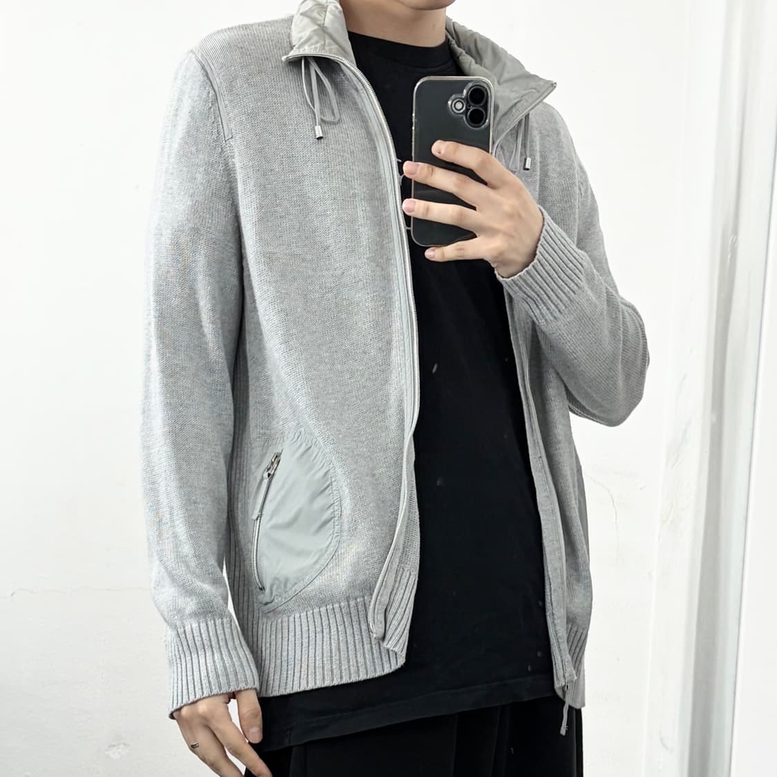 Zenergy By Chicos 나일론 믹스드 니트 자켓 상품이미지2