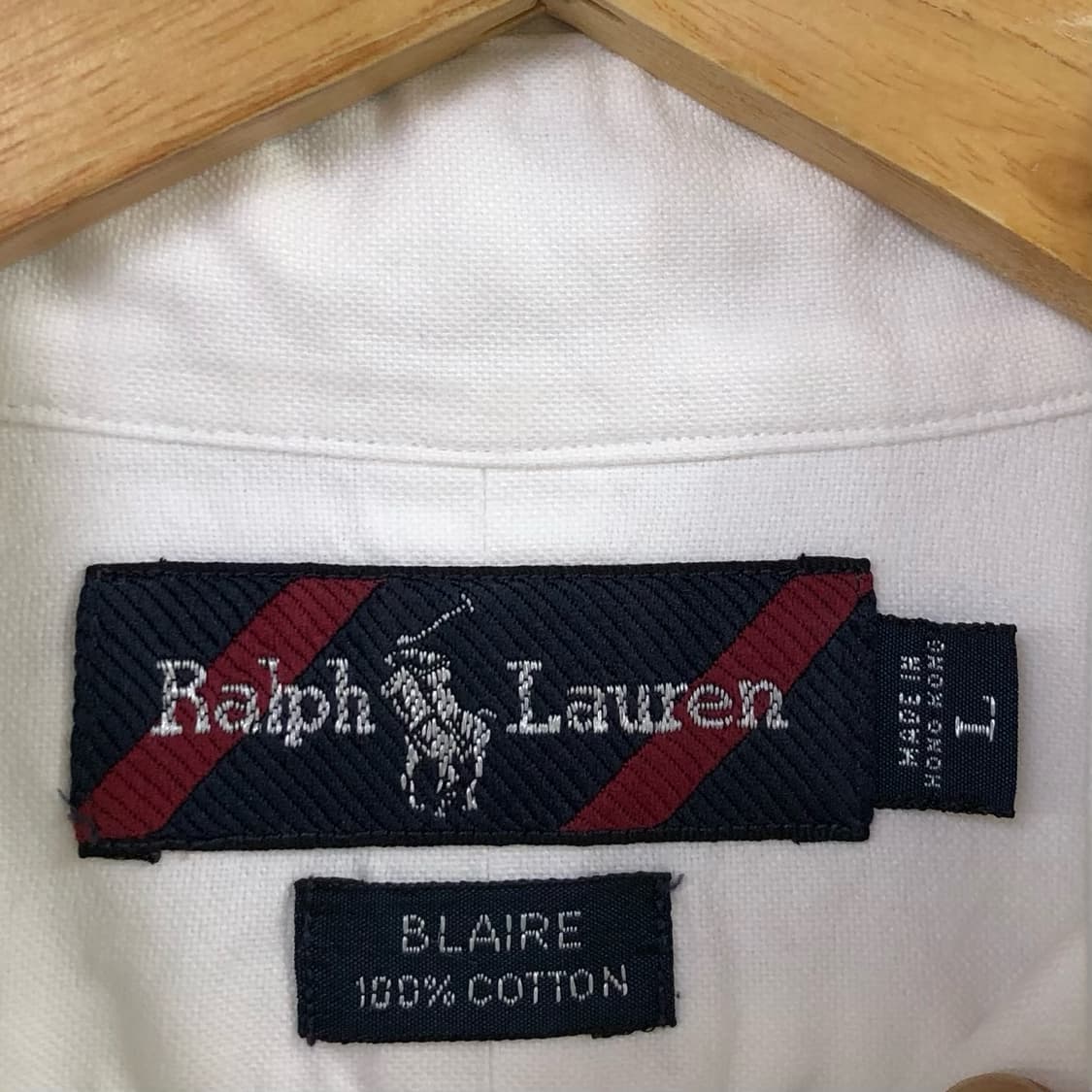 XL 폴로 블레이어 옥스포드 화이트 빅셔츠 상품이미지3