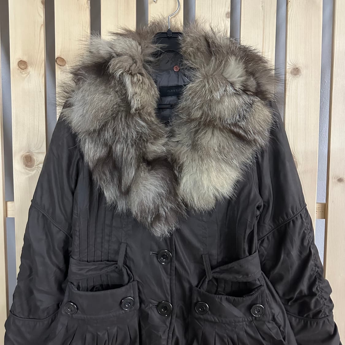 (S) 빈티지 퍼 브라운 패딩 자켓 상품이미지3