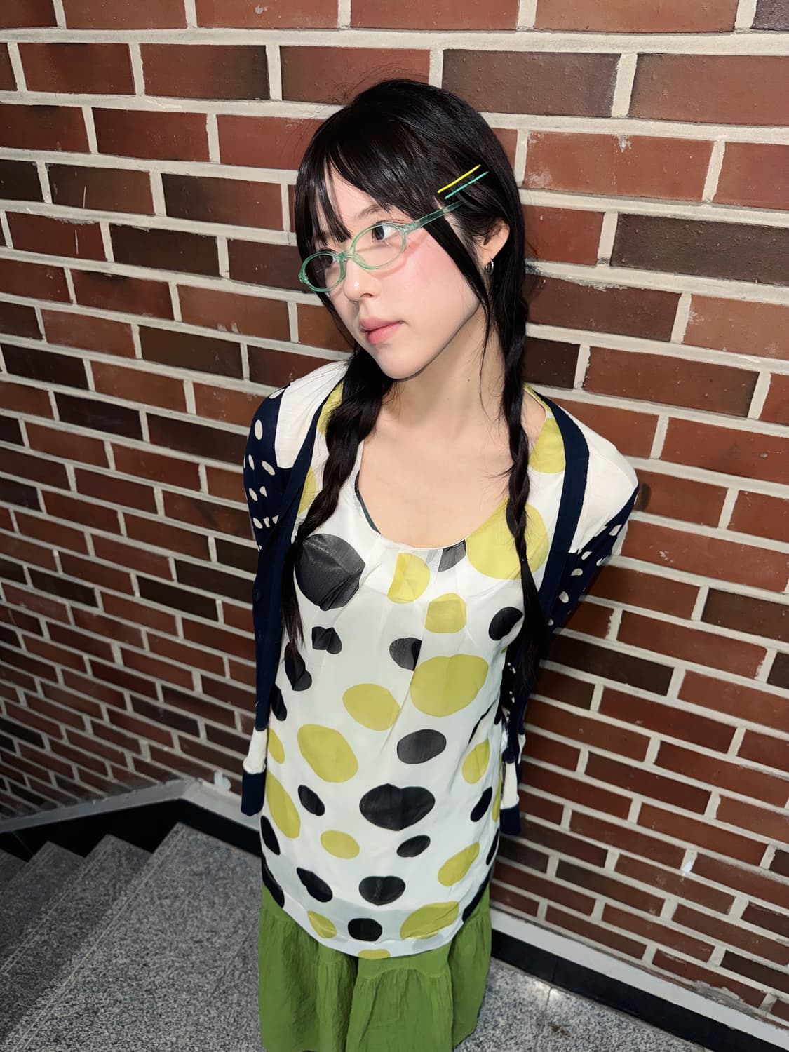 풋과일 도트 소녀 빈티지 코디세트 3pcs 상품이미지3