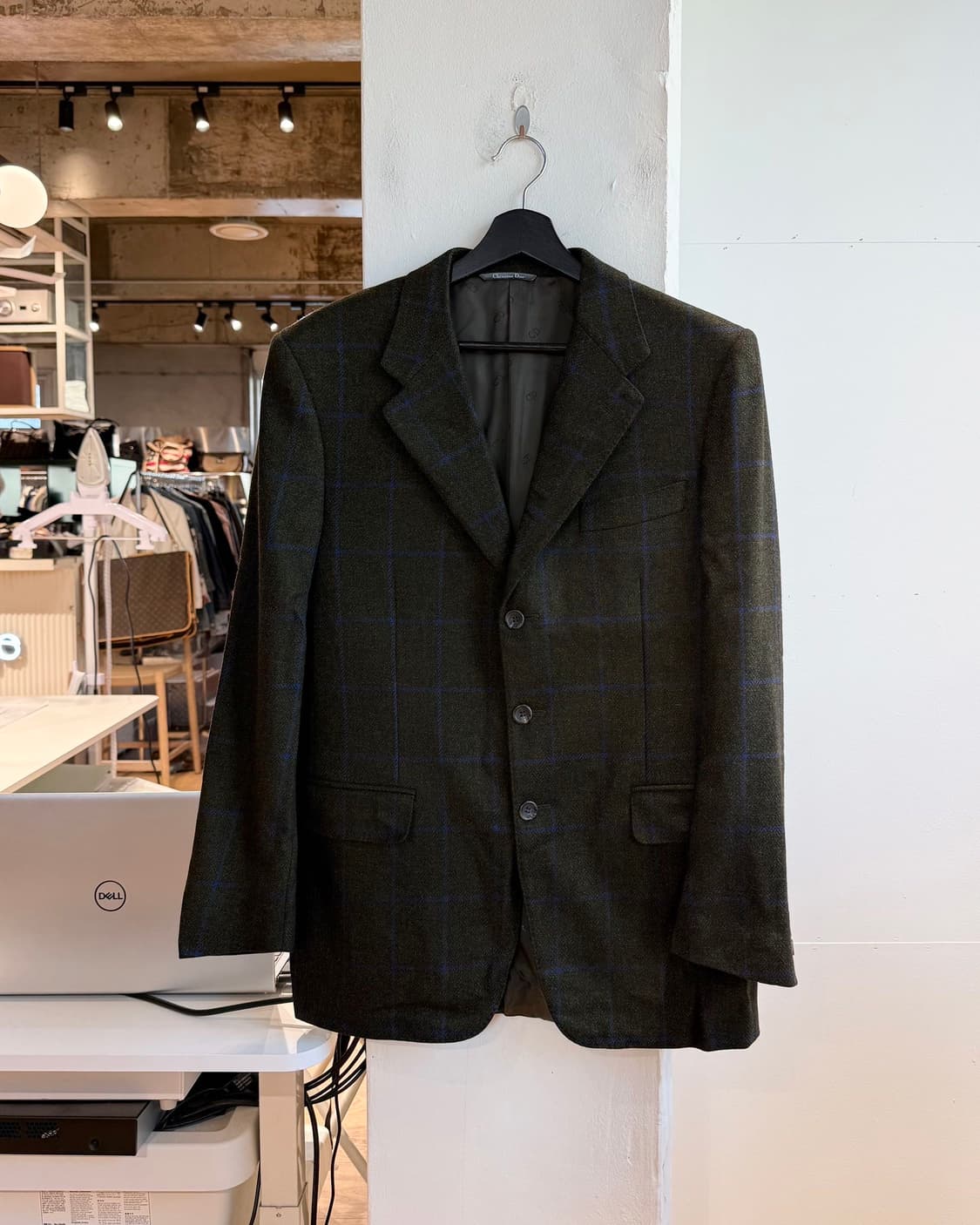 크리스찬 디올 부티크 카키 체크 3b 블레이저 자켓  상품이미지2