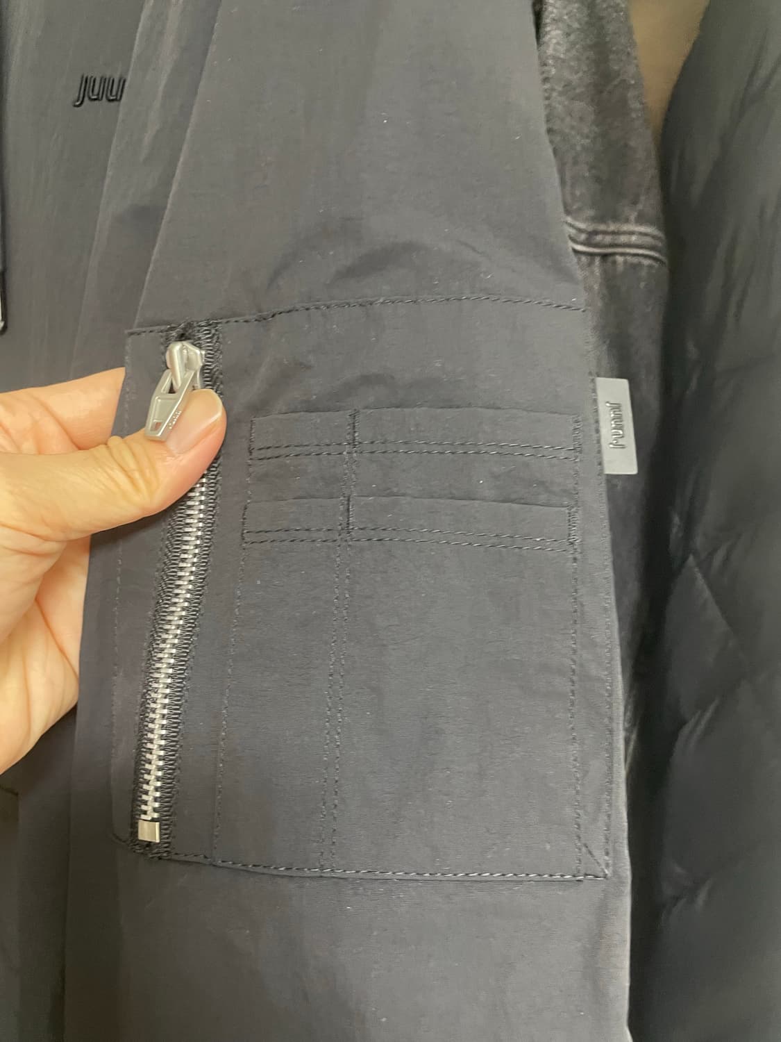 준지 23FW MA-1 나일론 후드집업 블랙 L 상품이미지3