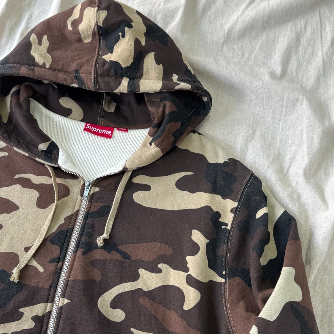 슈프림 카모 자수 써멀 후드집업 L 상품이미지2