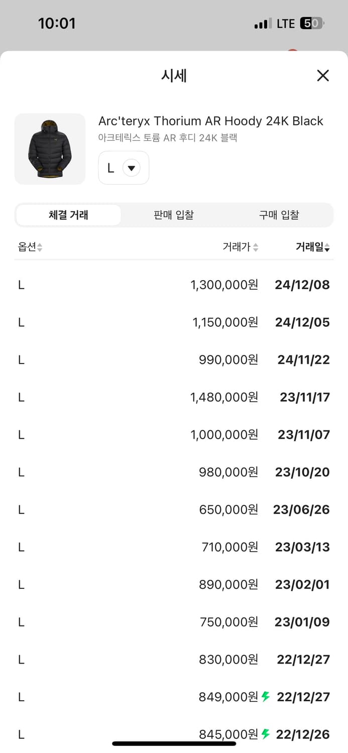 아크테릭스 토륨 후디 블랙 24K L사이즈 상품이미지7
