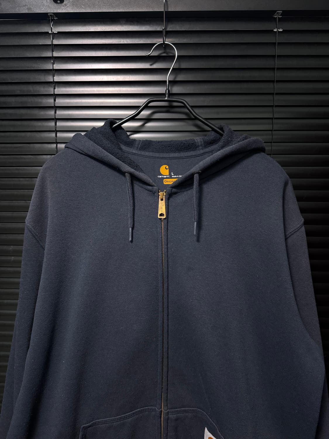 칼하트 후드 후디 스웻 집업 남색 네이비 L 100 오버핏 기모 워크 상품이미지4