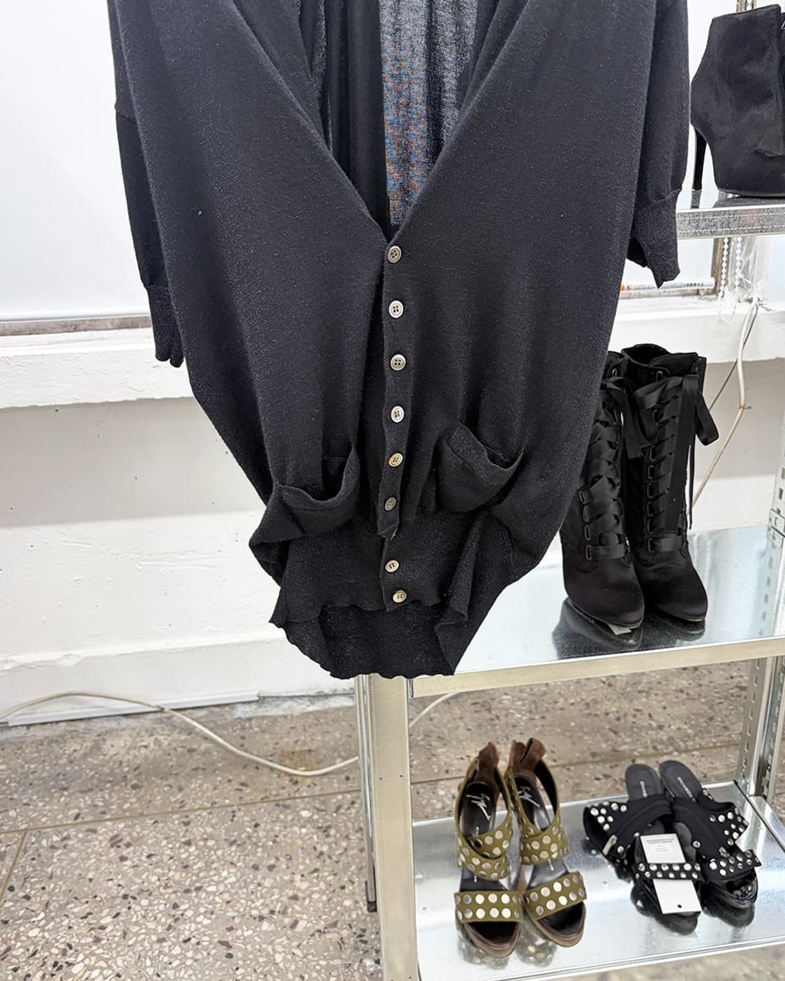 주카 글리터 하프 가디건 상품이미지4