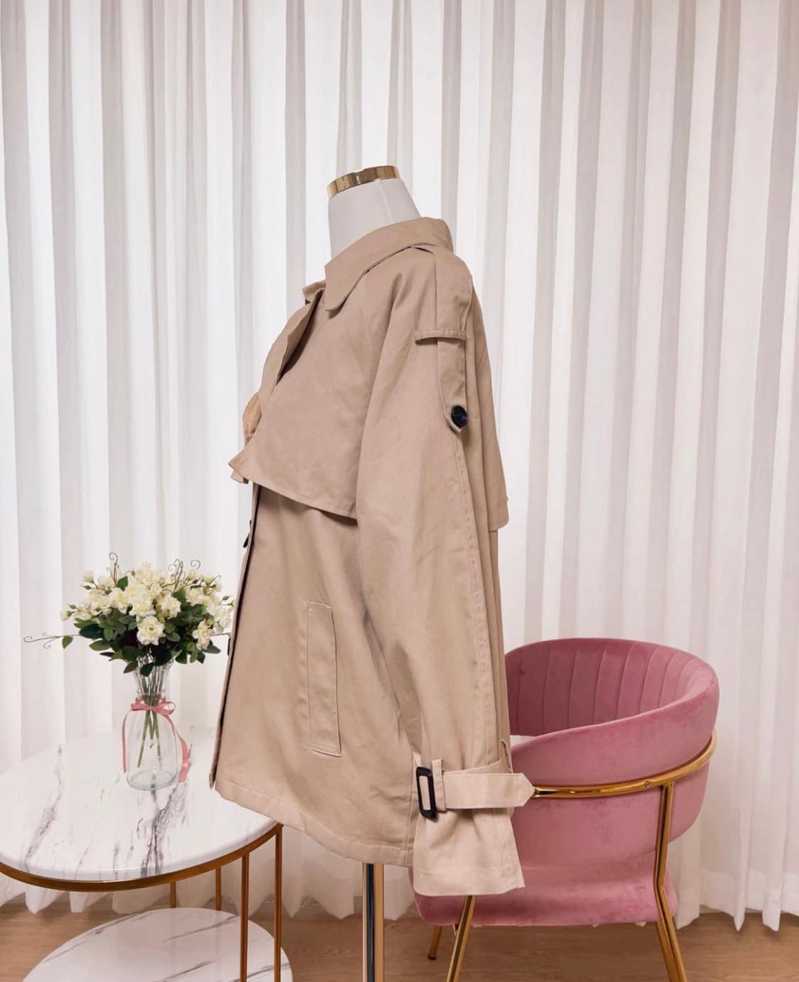 여성 숏 트렌치자켓 상품이미지7