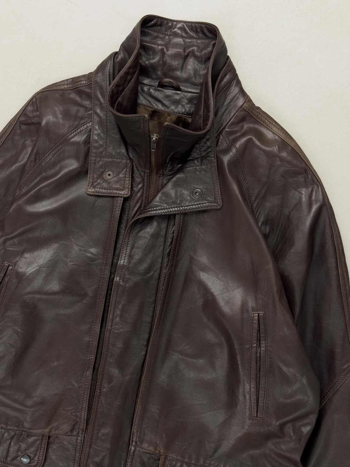 빈티지 레더 코트 상품이미지3