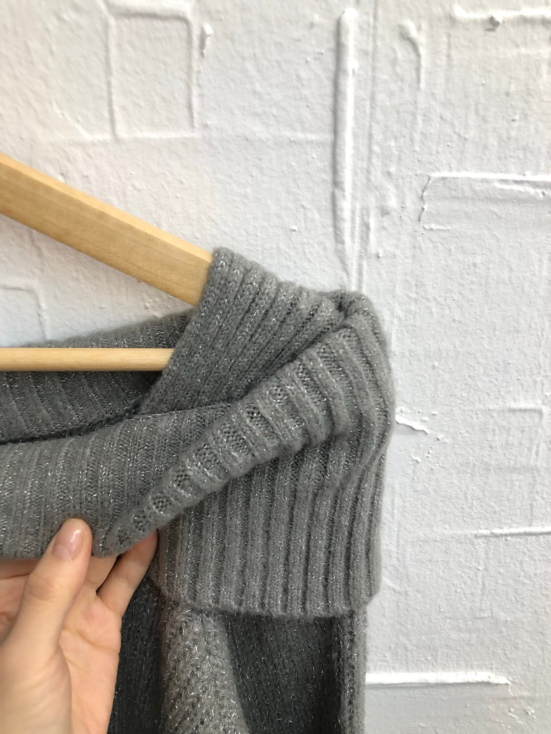 perl grey off shoulder knit 상품이미지6