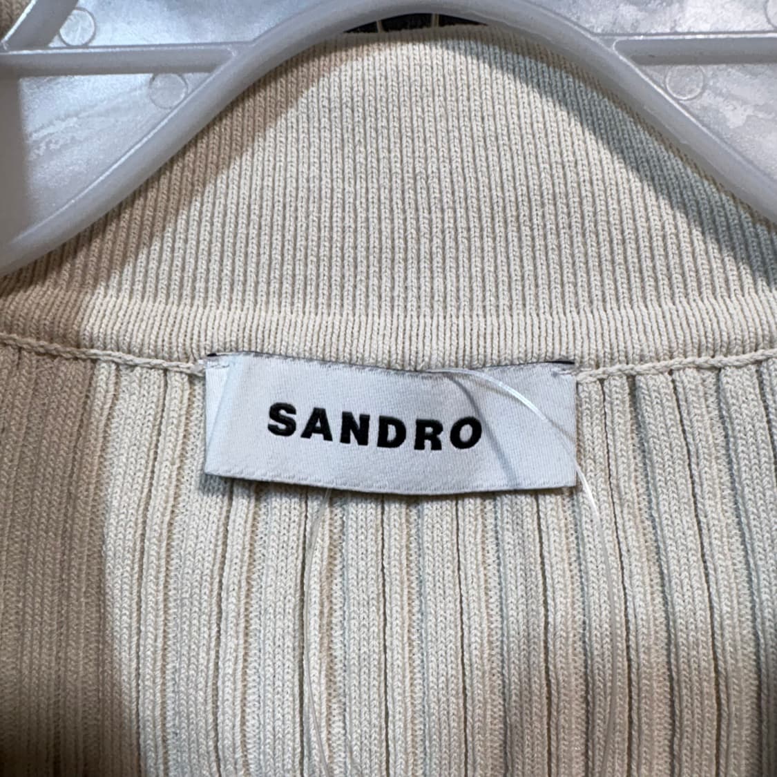 [2] SANDRO 산드로 아이보리 골지 가디건 상품이미지5
