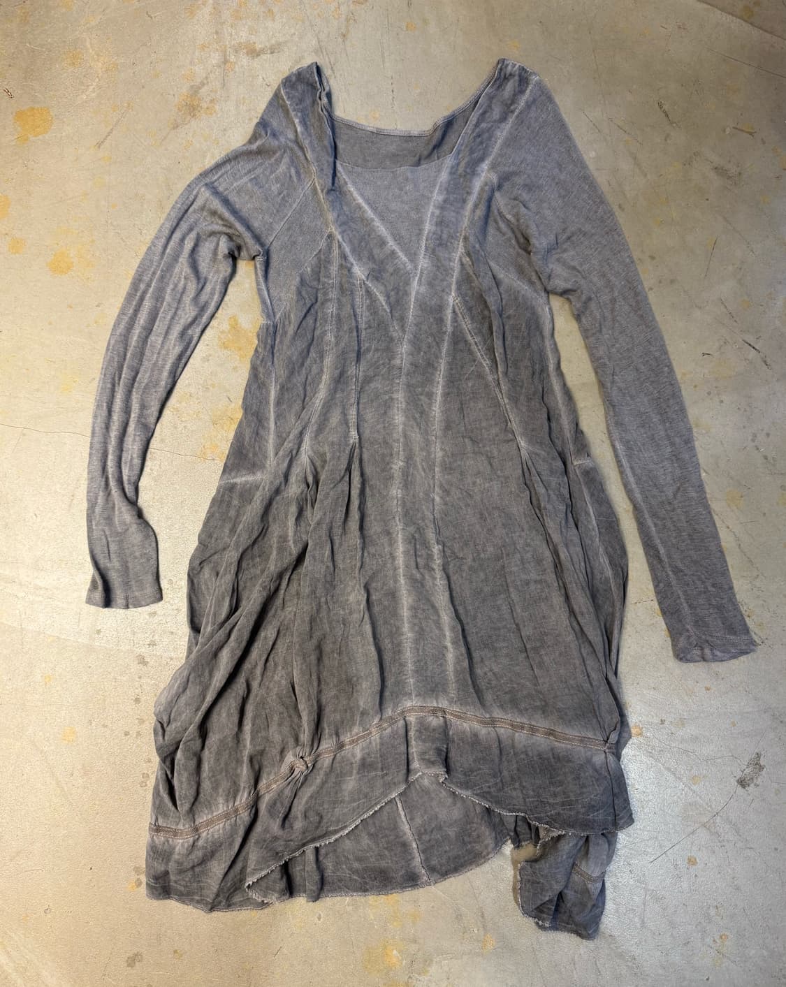 Vintage Grunge Asymmetrical Gray Dress 상품이미지2