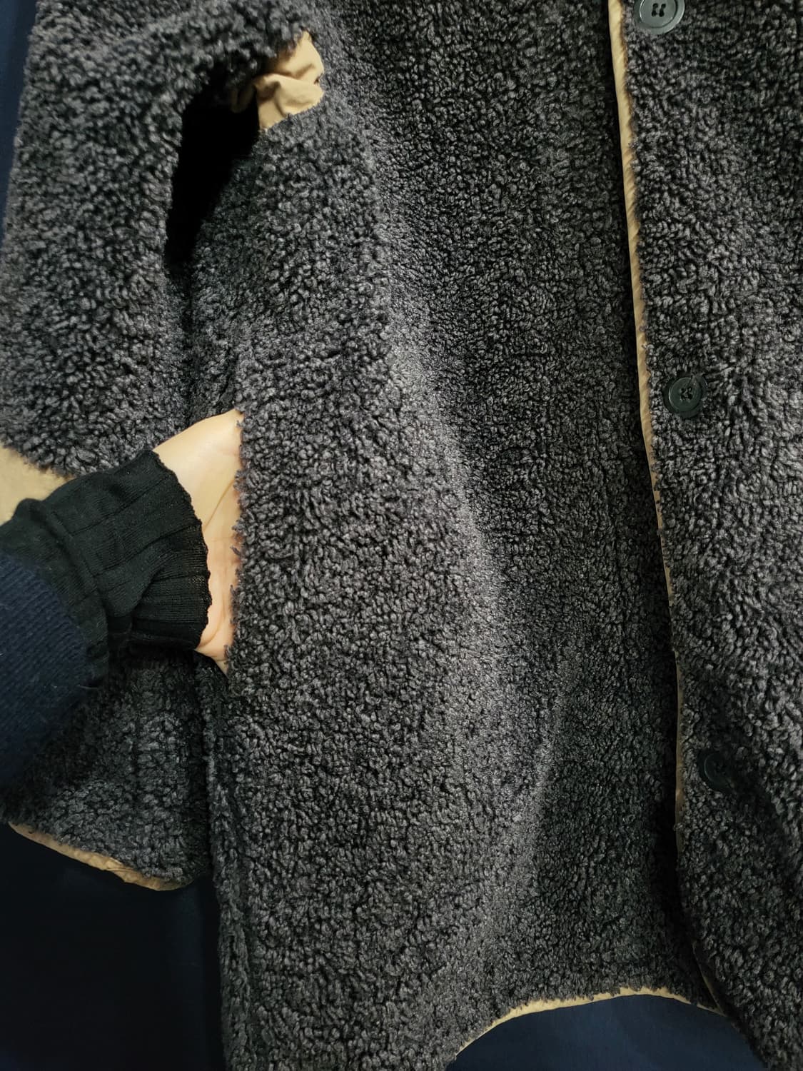 베이지 보글이 자켓 상품이미지3