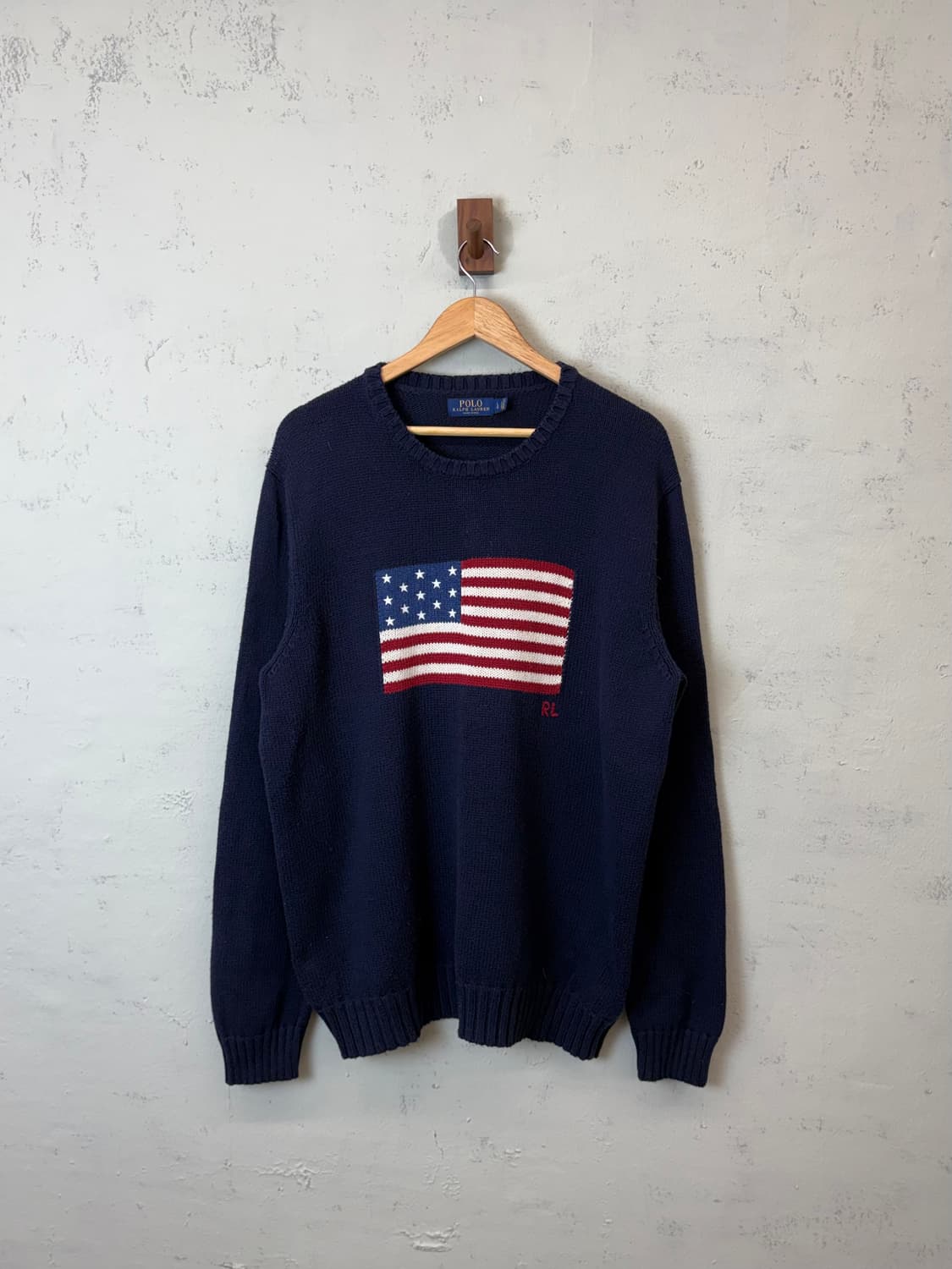 폴로랄프로렌 made in USA 성조기 코튼 니트 상품이미지1