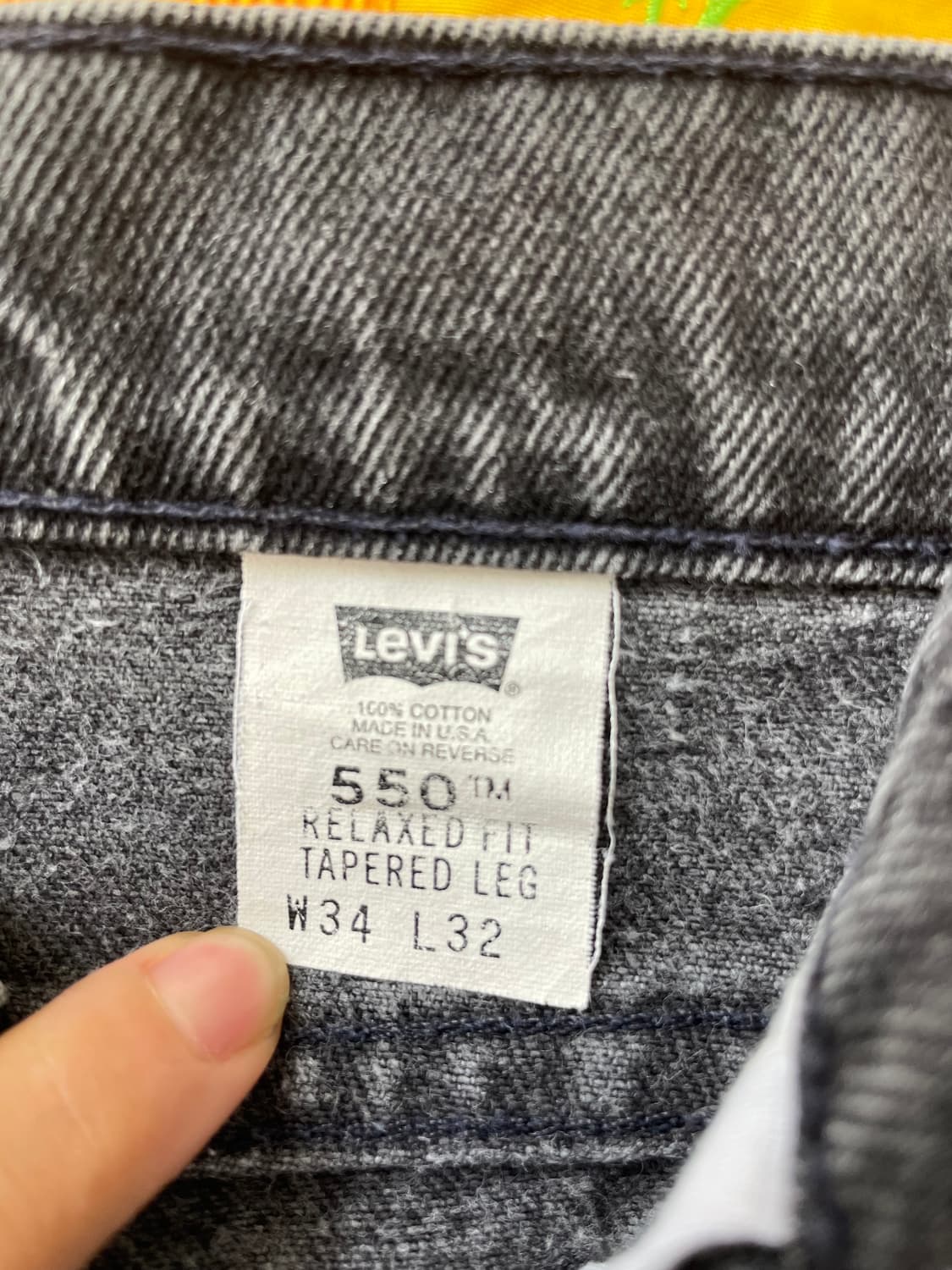 1990's Vintage Levi’s 550 Black Denim  상품이미지6