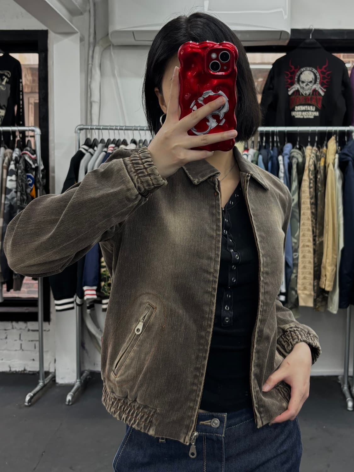 마리떼 프랑소와 저버 90s 브라운 데님 자켓 상품이미지2