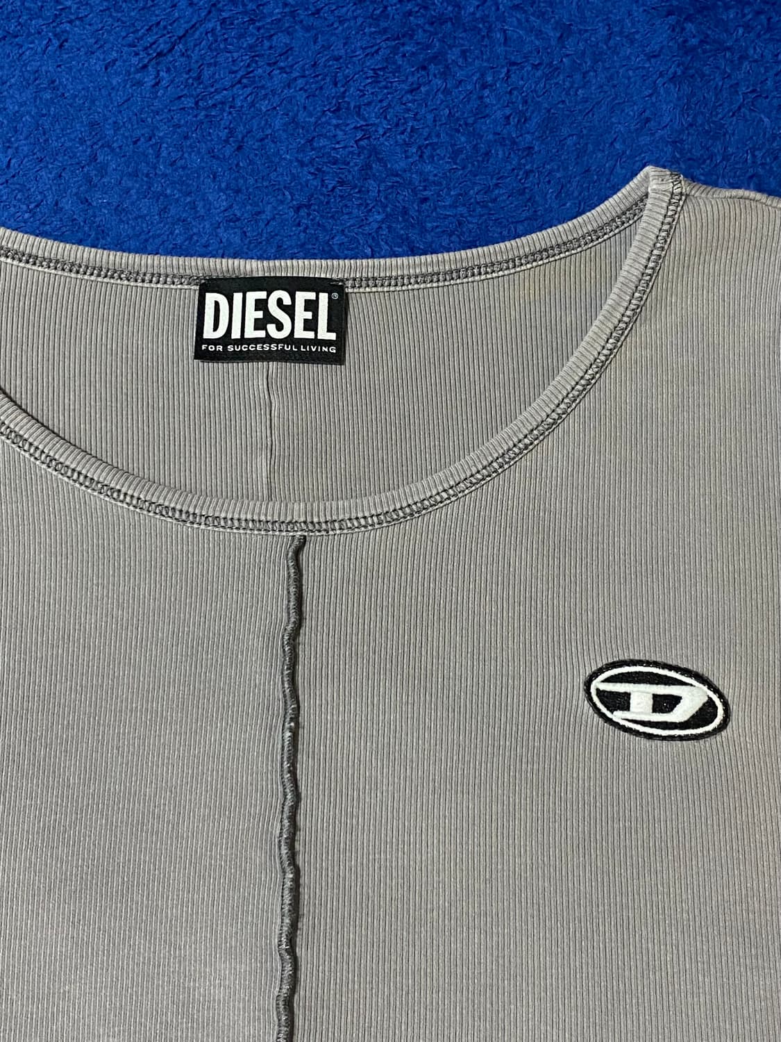 Diesel 디젤 그레이 로고 크롭탑 반팔 S 상품이미지2