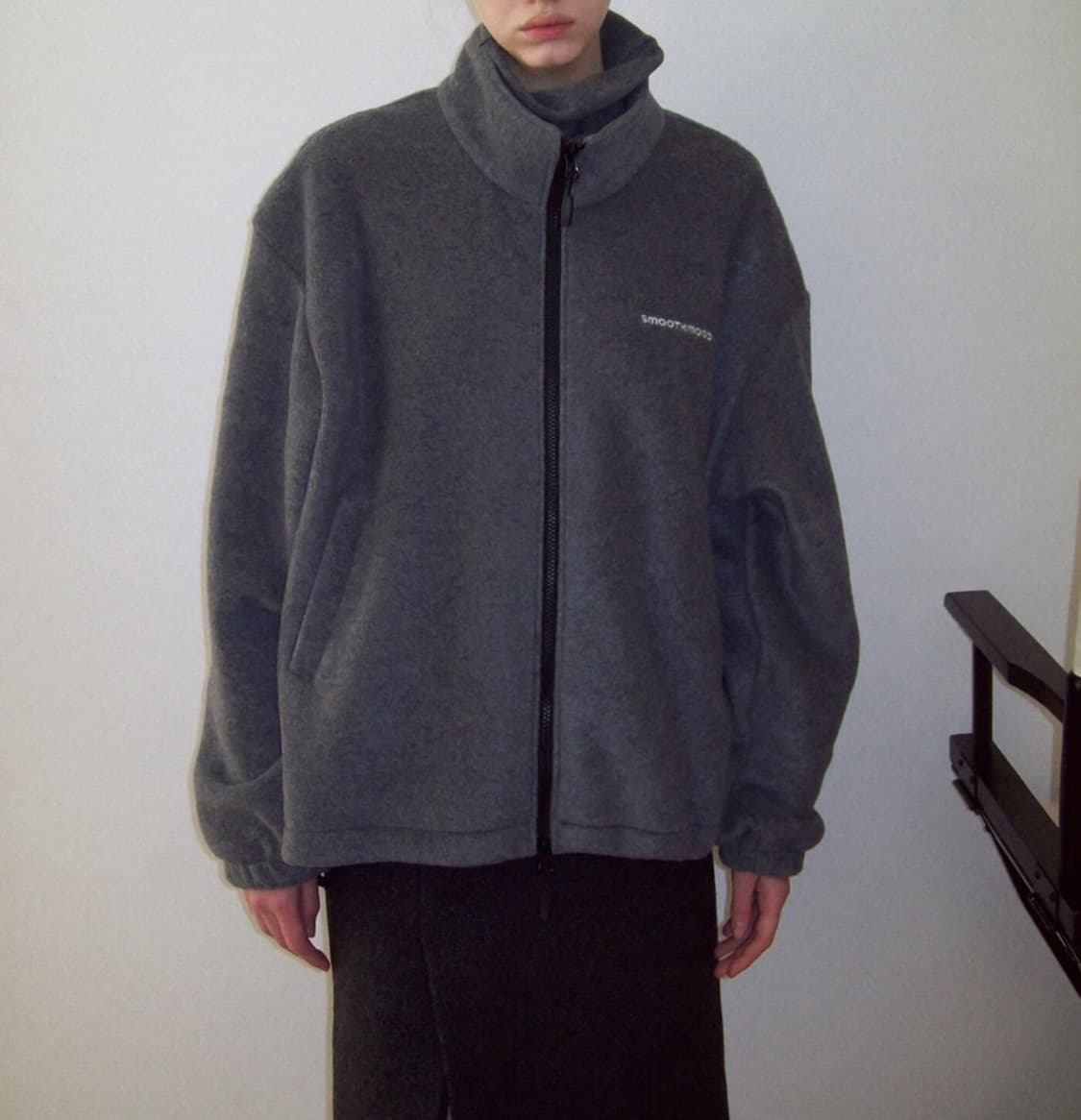 스무스무드 그레이 플리스 점퍼 상품이미지3