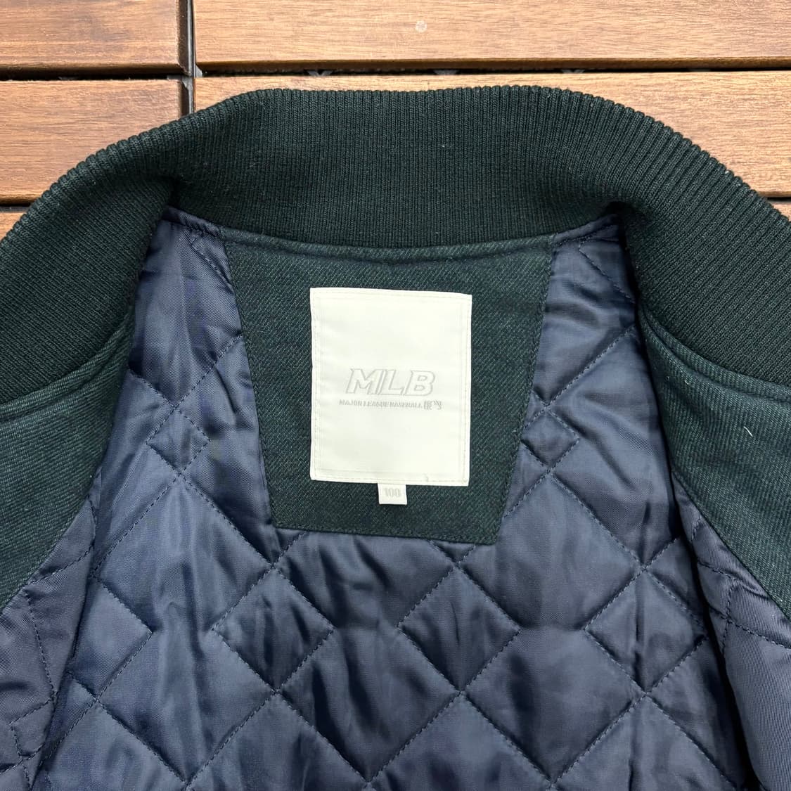 (L) MLB 뉴욕 양키스 레더암 누빔 바시티 자켓 상품이미지6