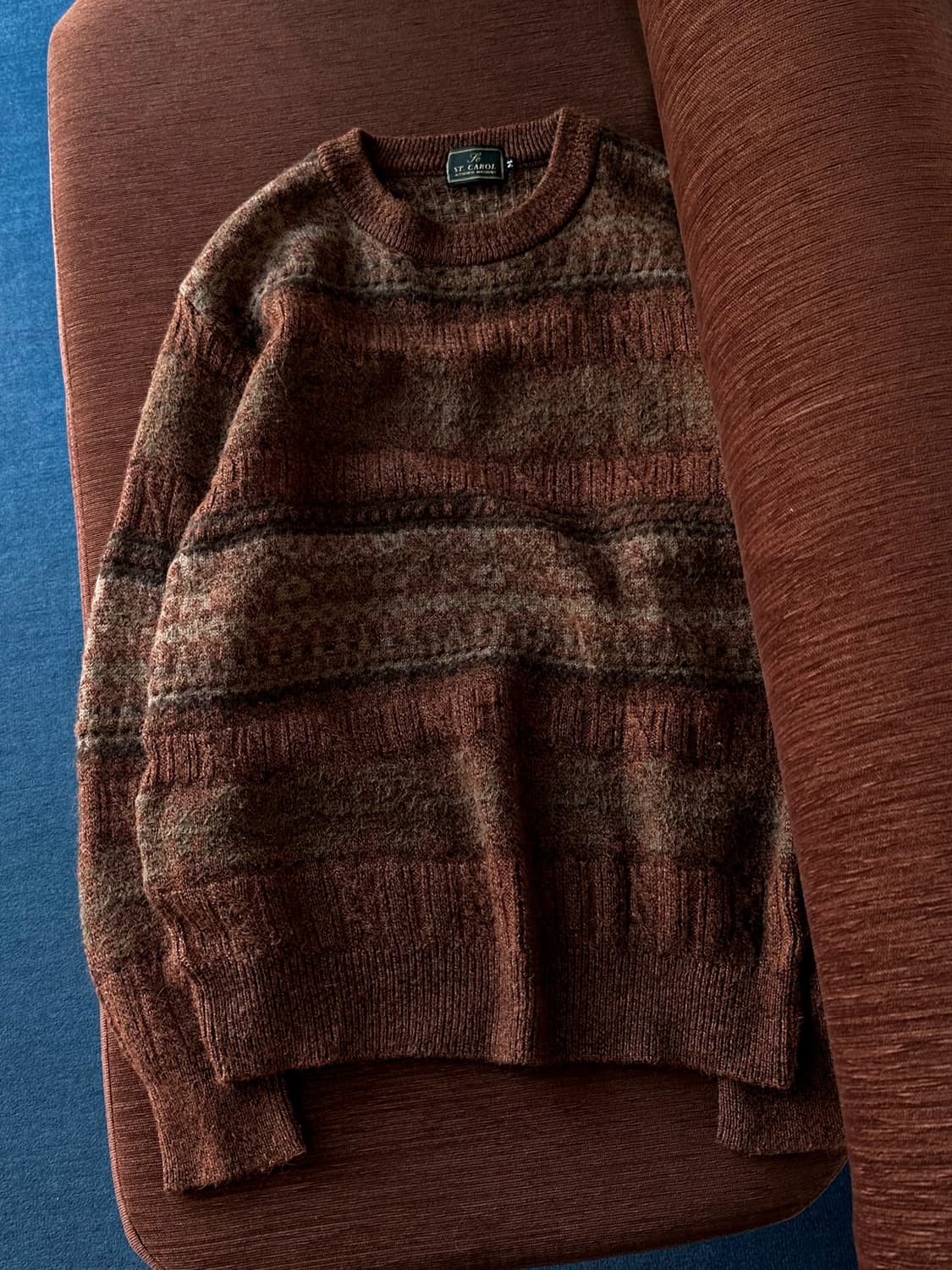 Alpaca wool blend pattern knit P/O 상품이미지3