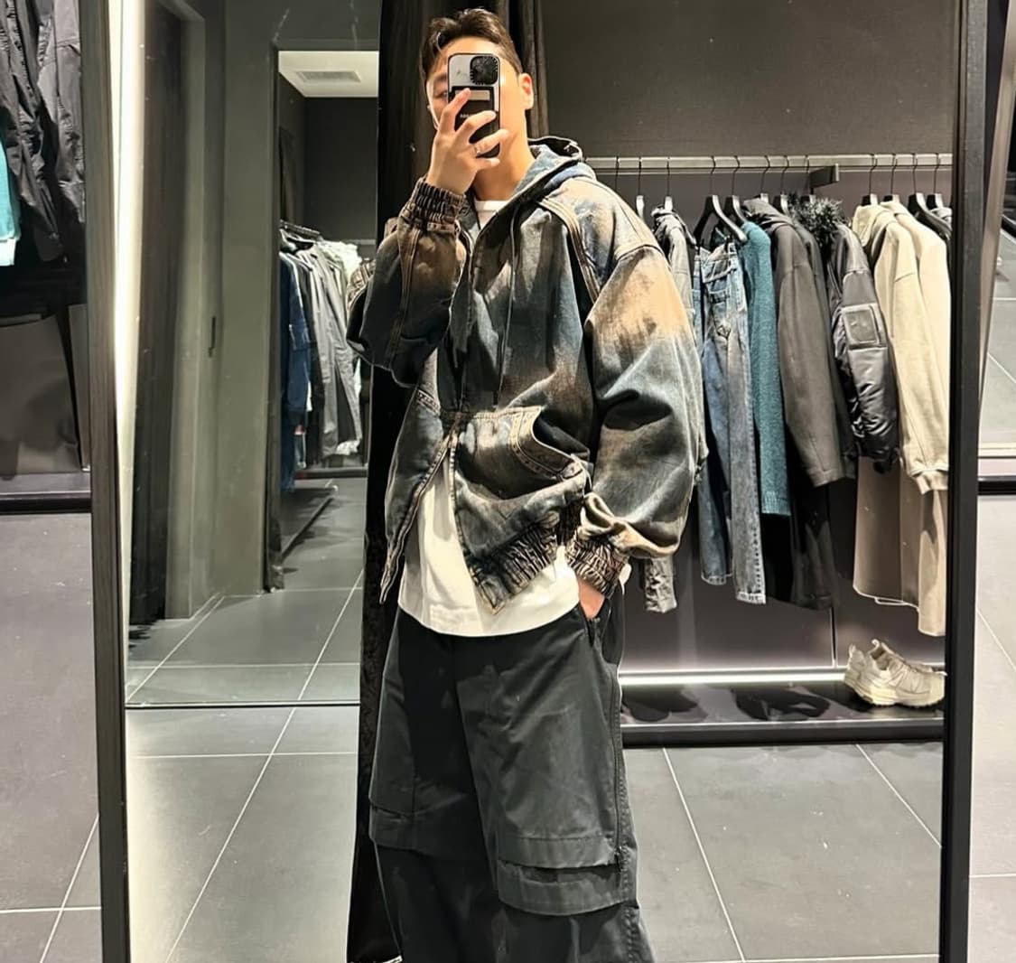 준지 24FW 컬렉션 후드 데님 마원 점퍼 상품이미지5