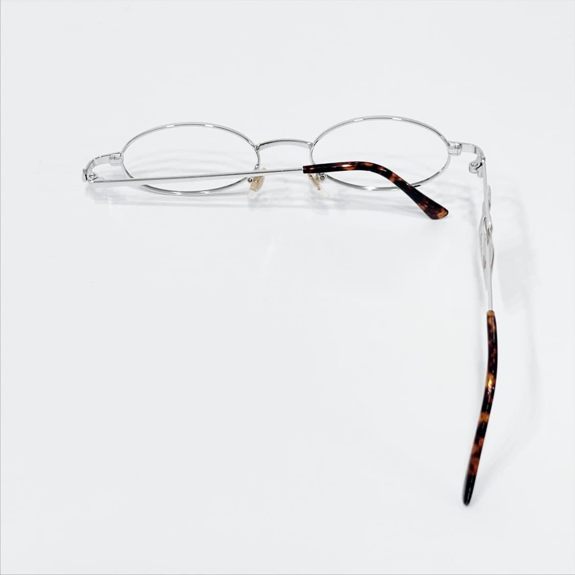 TOP 실버 오벌 메탈 데드스탁 빈티지안경 상품이미지3