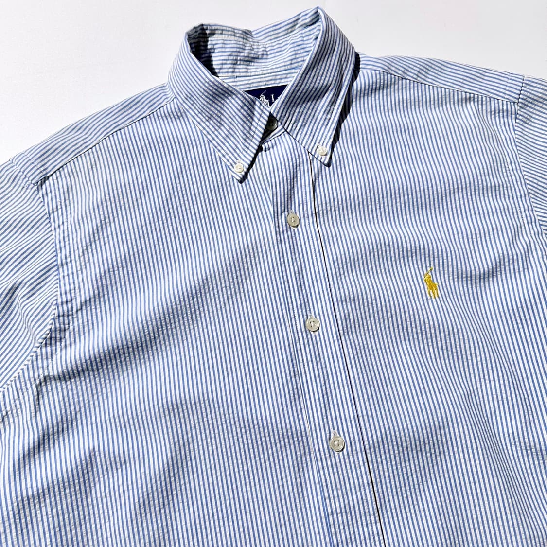 폴로 랄프로렌 시어서커 스트라이프 반팔 셔츠 상품이미지3