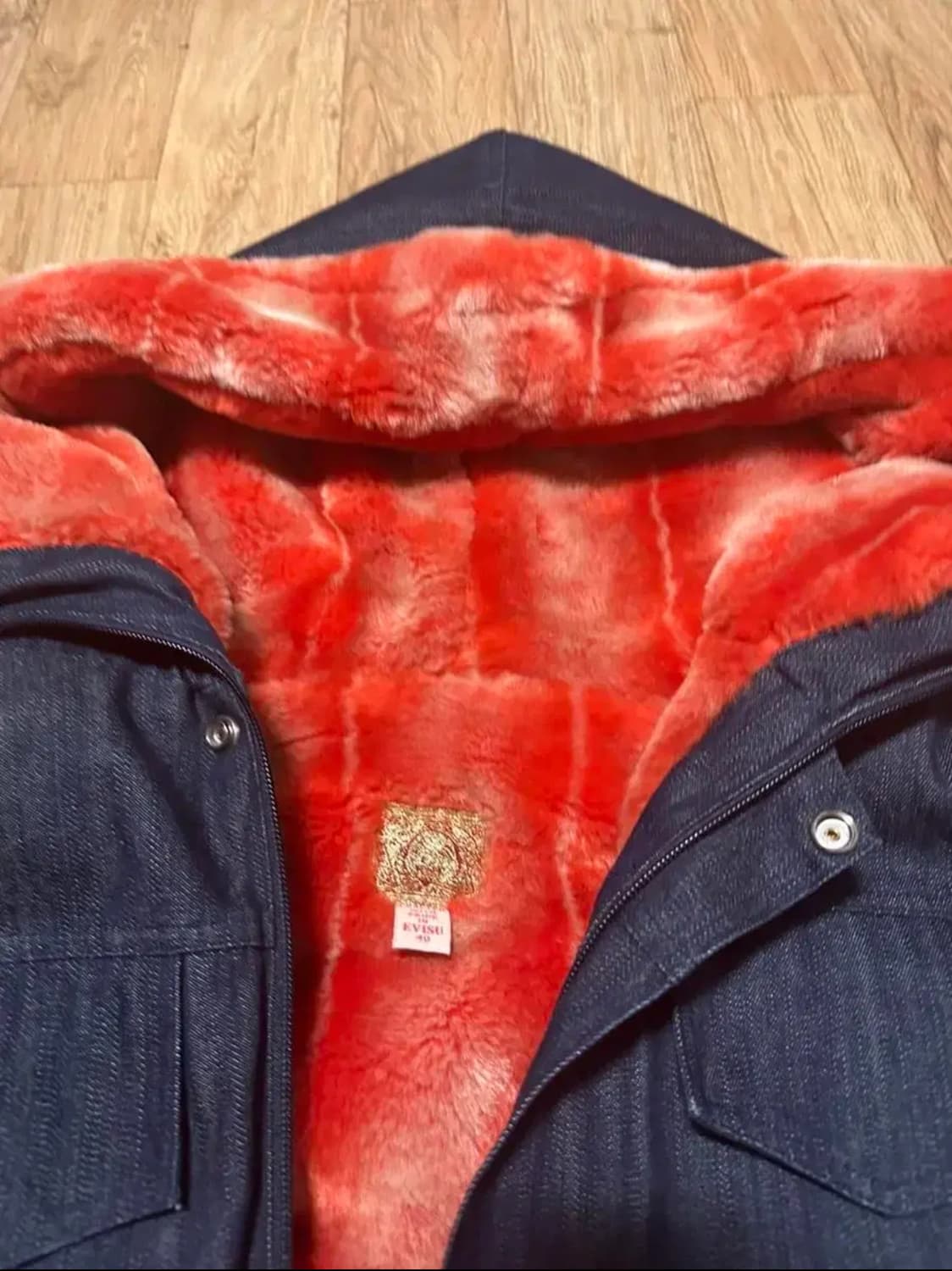 에비수 퍼 데님 자켓 상품이미지2