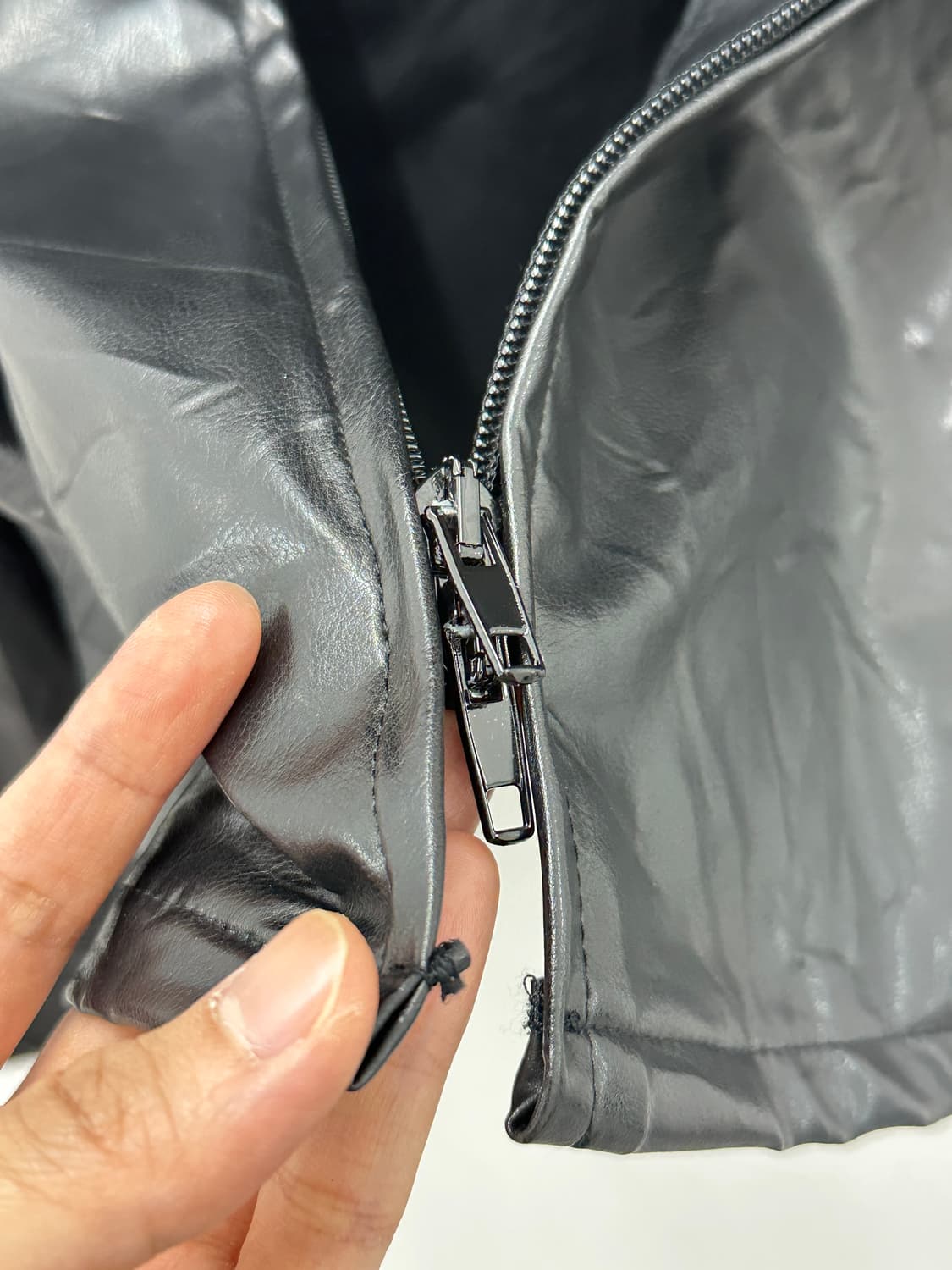 Vintage fake leather 2 way jacket 상품이미지7