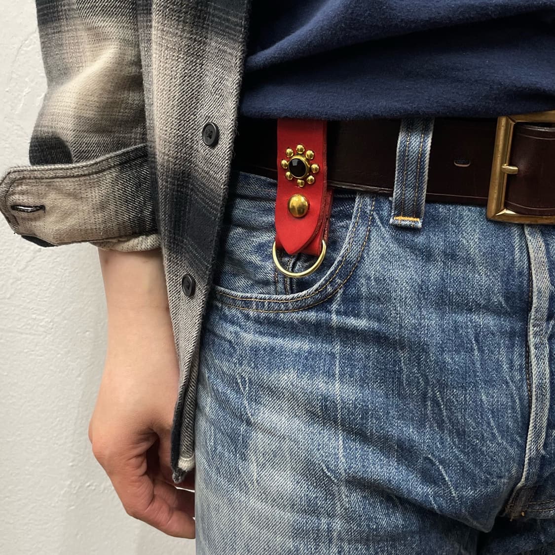 스탠다드 리벳 레더 키링 상품이미지4