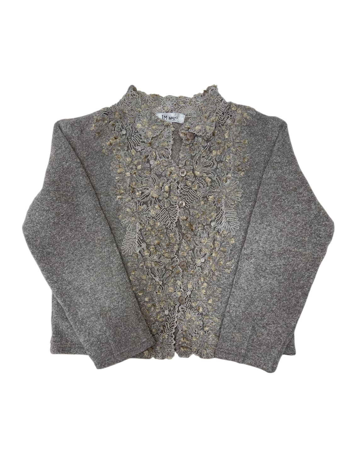 시스루 디테일 플라워 가디건 상품이미지3