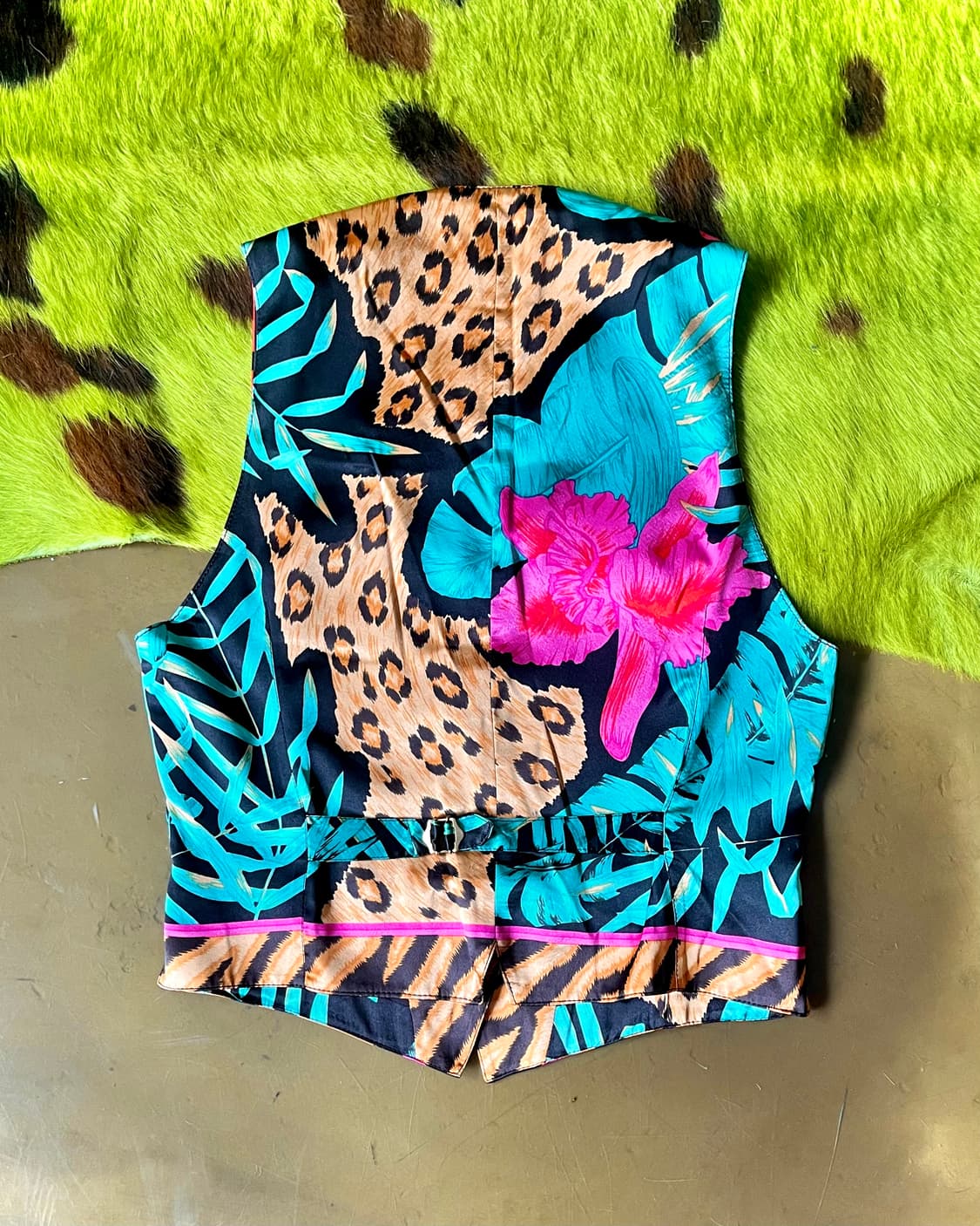 G.K 伊太利喜 Leopard Floral Pattern Vest 상품이미지10