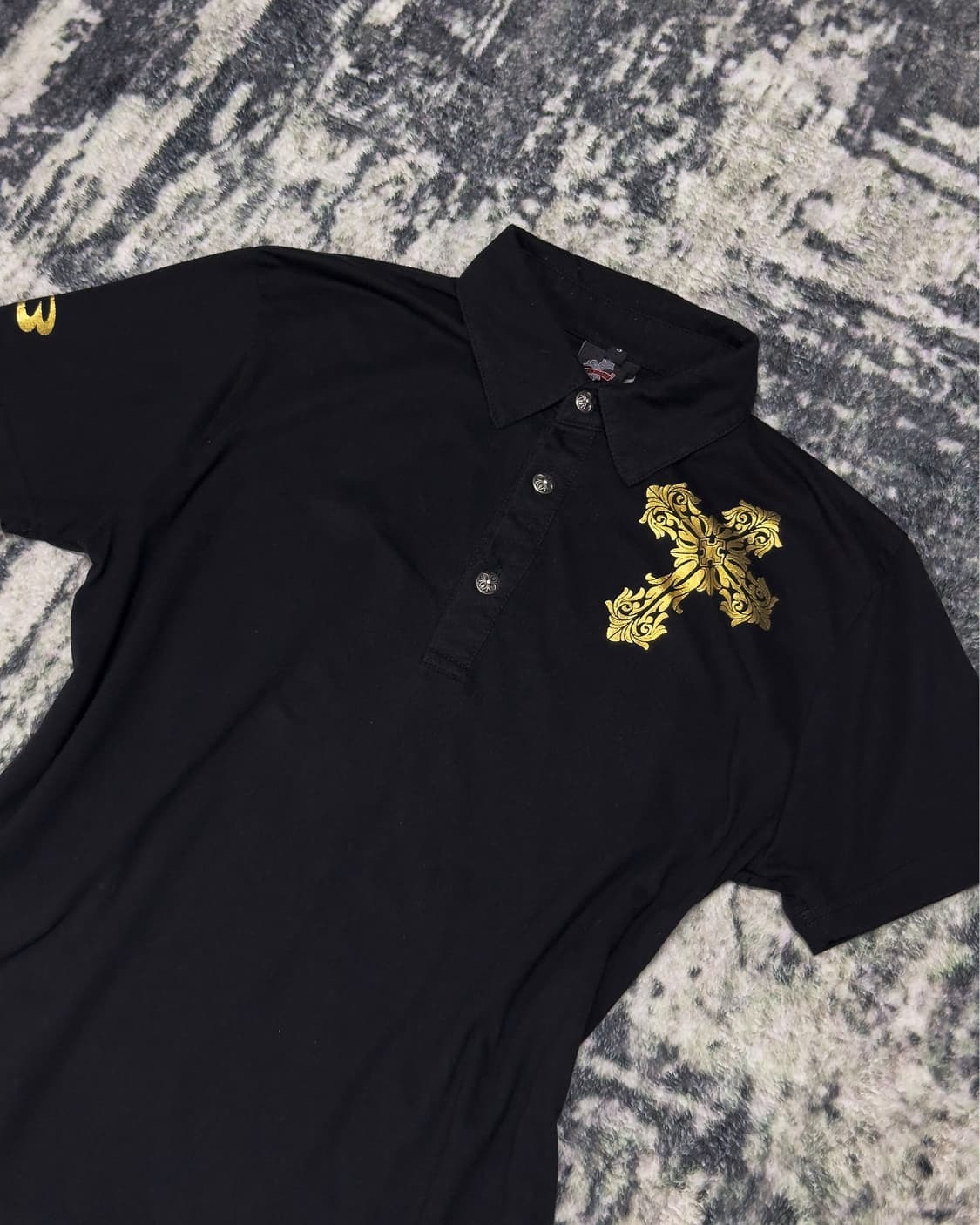 {BABY MAKER} Gold Cross Polo Shirt  상품이미지5
