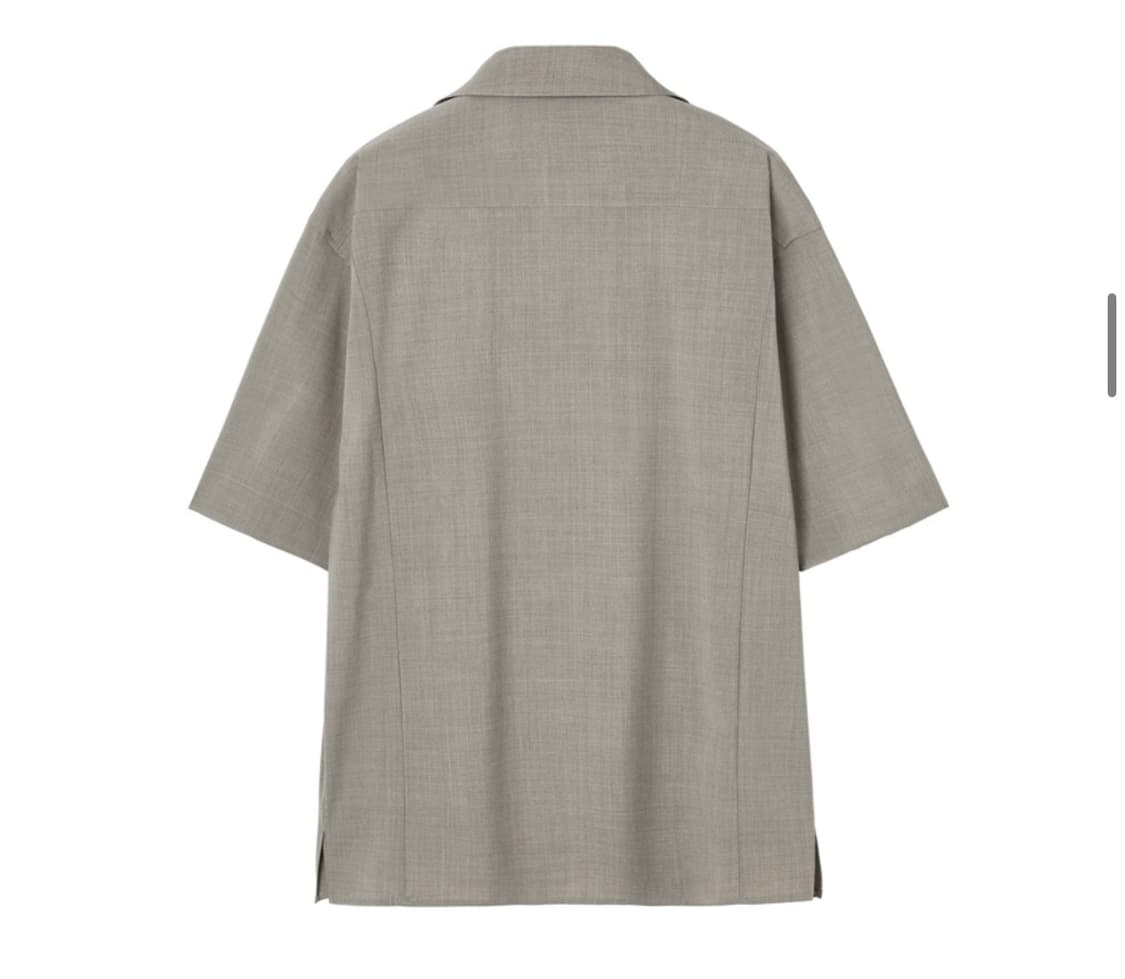 (M) 인사일런스 라이트 울 숏슬리브 셔츠 SAND BEIGE 상품이미지4