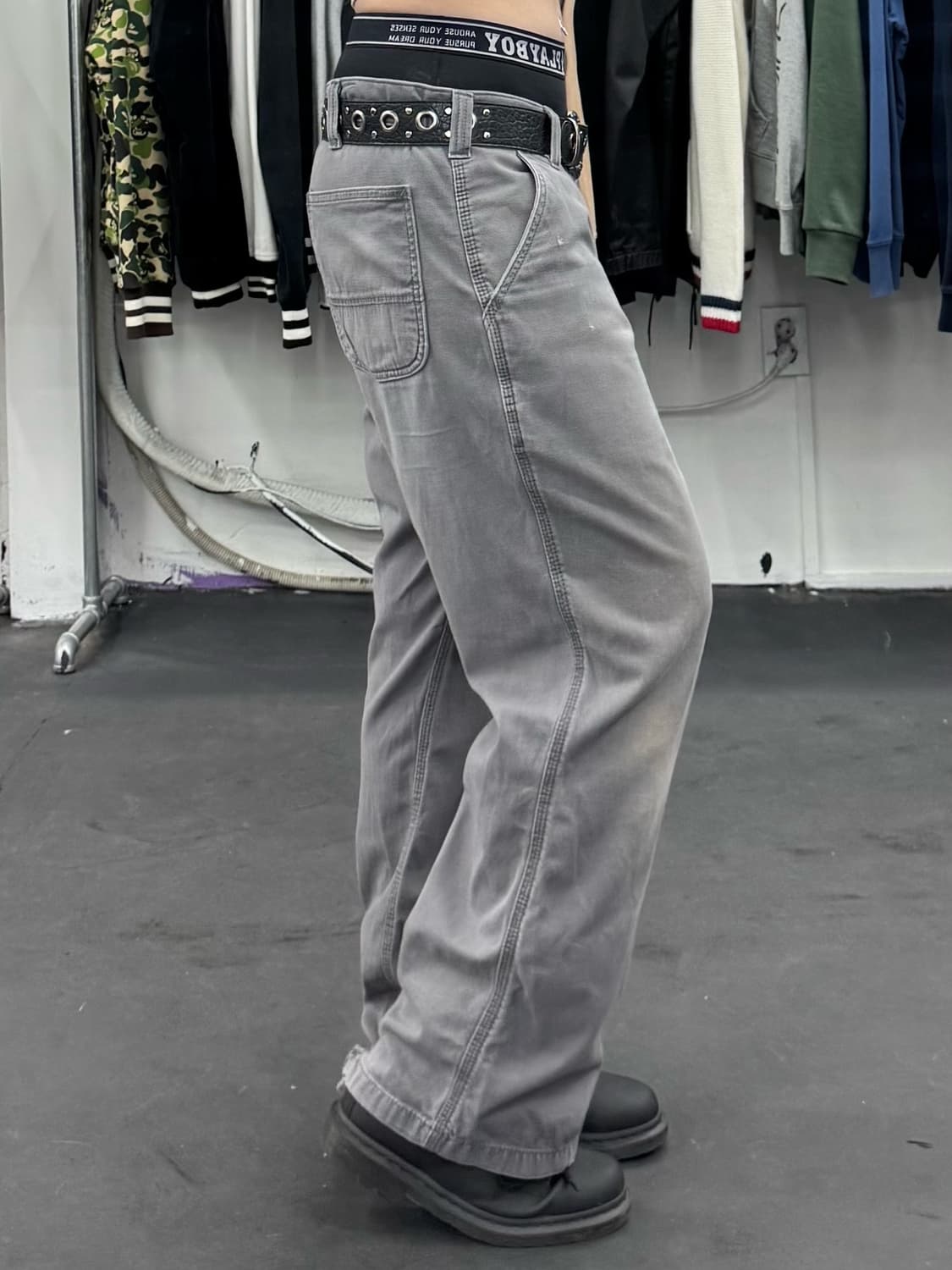 칼하트 그레이 카펜터 워크팬츠 상품이미지3