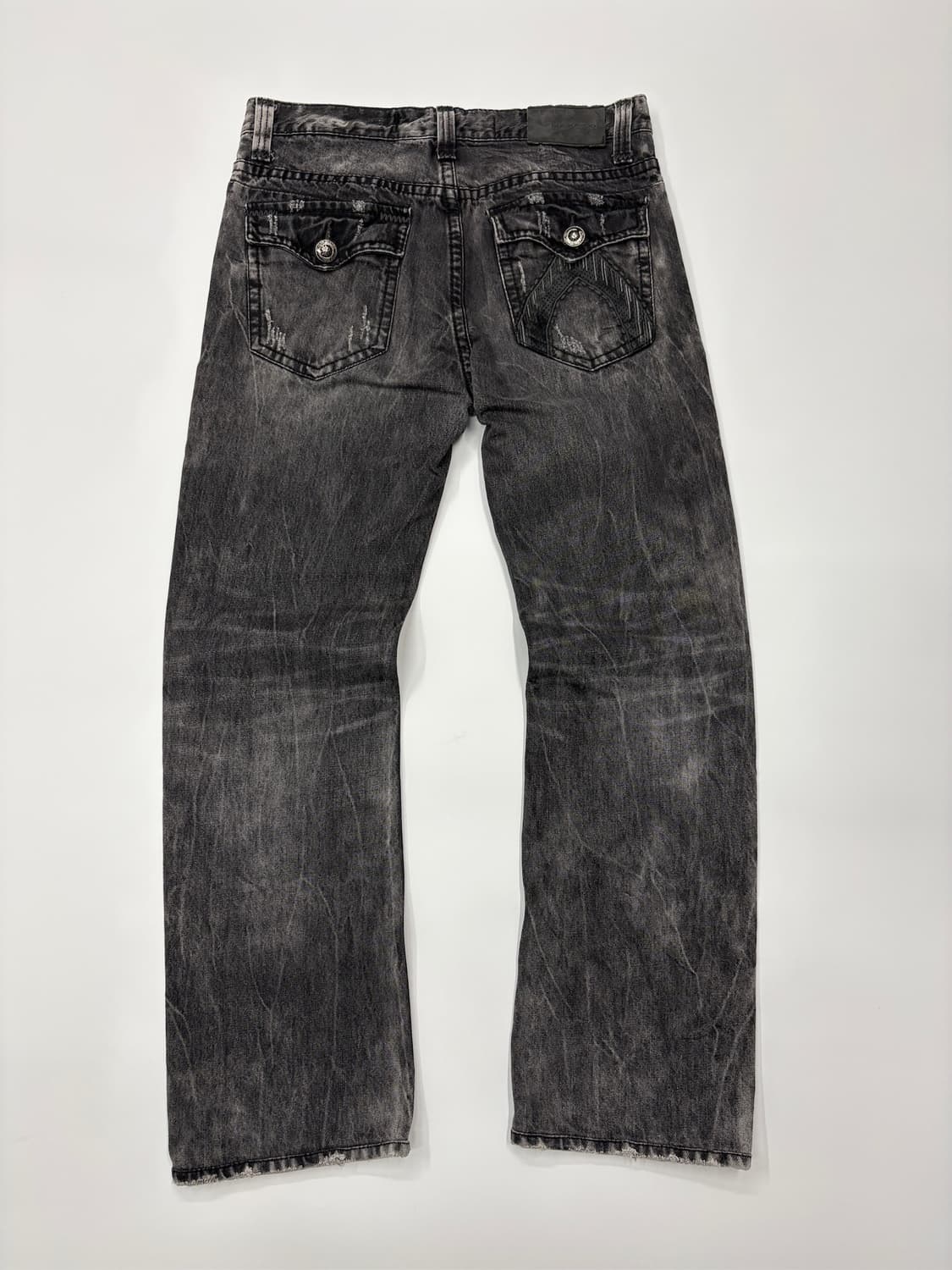 (32) BUCKAROO 버커루 빈티지 흑청 워싱 데님 팬츠 상품이미지2