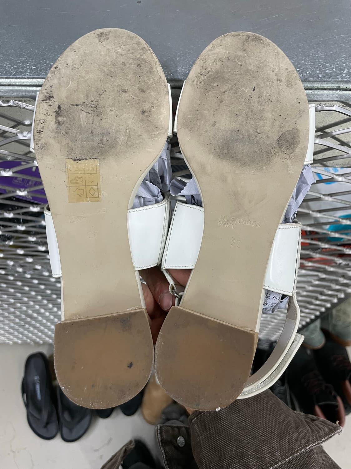 질샌더 스트랩 레더 샌들 화이트 37 (gr-4717) 상품이미지6