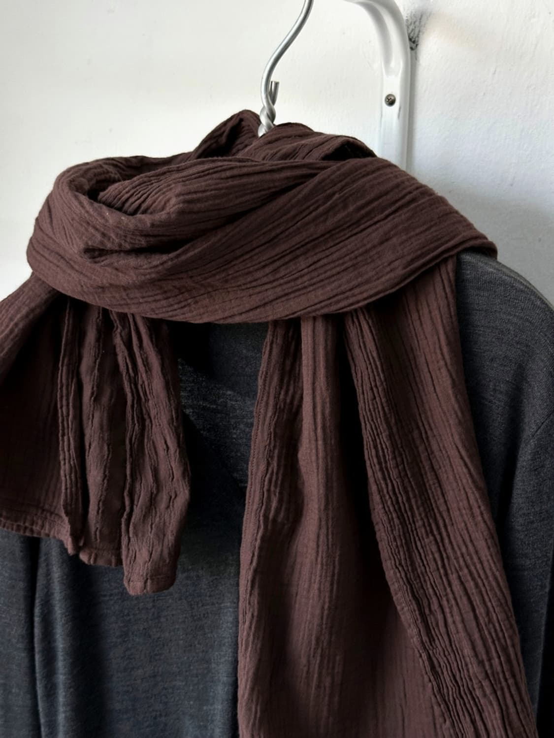 Light cotton panel woven scarf 상품이미지1