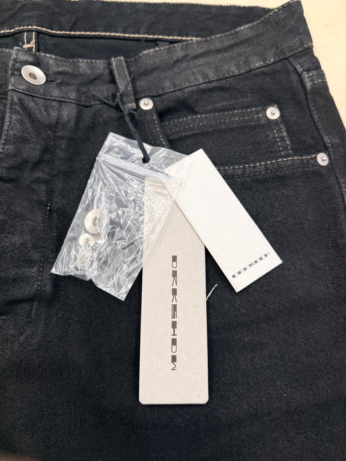 [33] 1회착 릭오웬스 다크쉐도우 디트로이트 컷 코팅 데님 상품이미지5