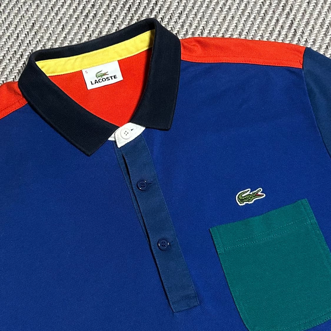[L] Lacoste 라코스테 멀티컬러 반팔 코튼 카라티 상품이미지4