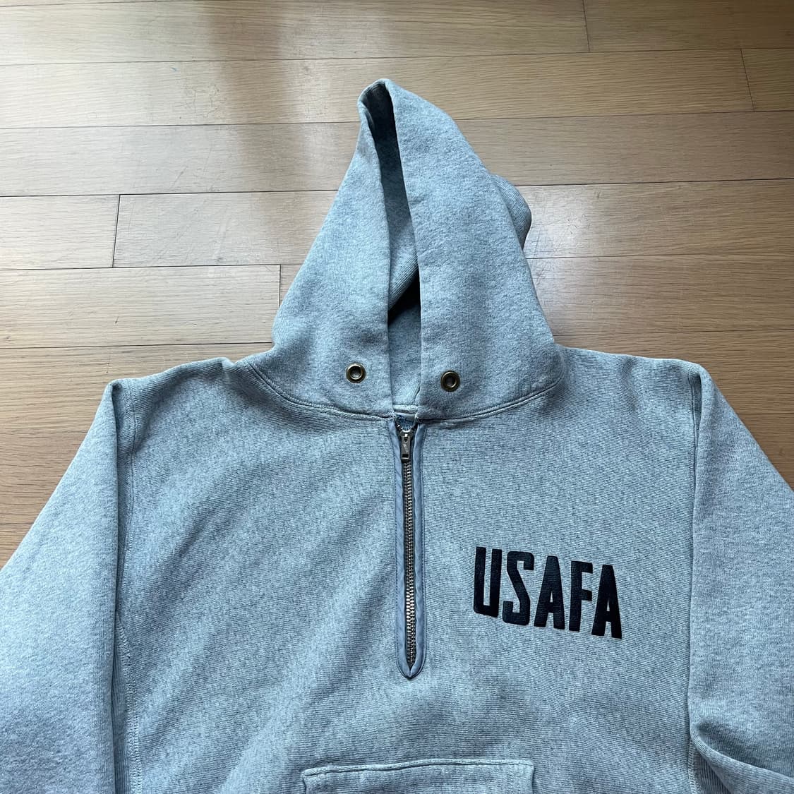 챔피온 리버스위브 하프집업 후드티 USAFA 상품이미지3