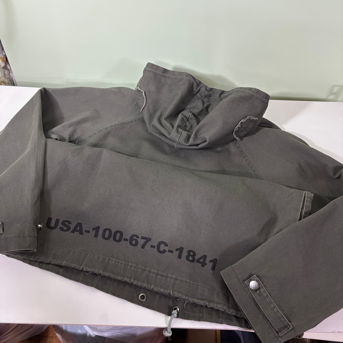 105 VTG 먹색 오버핏 후드티 상품이미지3