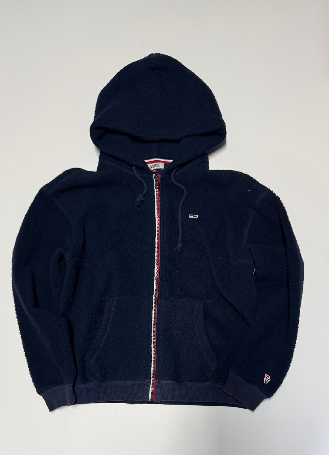 여성 타미 진스 뽀글이 오버핏 플리스 자켓 s 네이비 상품이미지1