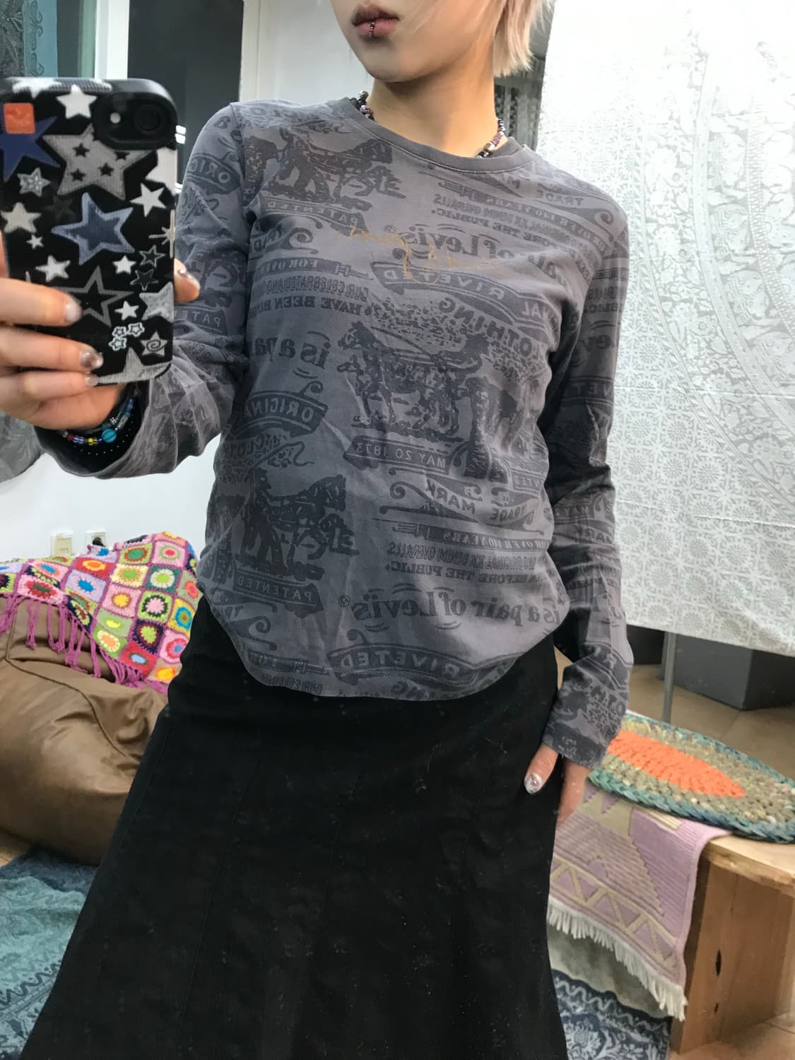 리바이스 프린팅 롱슬리브   상품이미지2